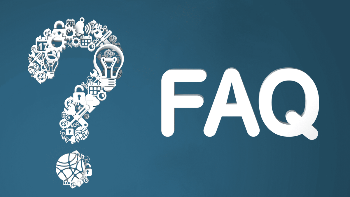 Question mark with FAQ for Frequently Asked Questions